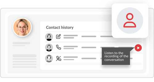Personalize contact with the customer