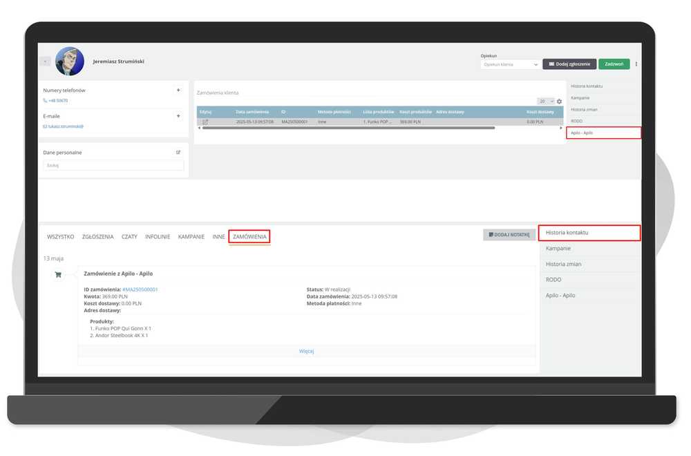 Panel integracji Apilo i Thulium