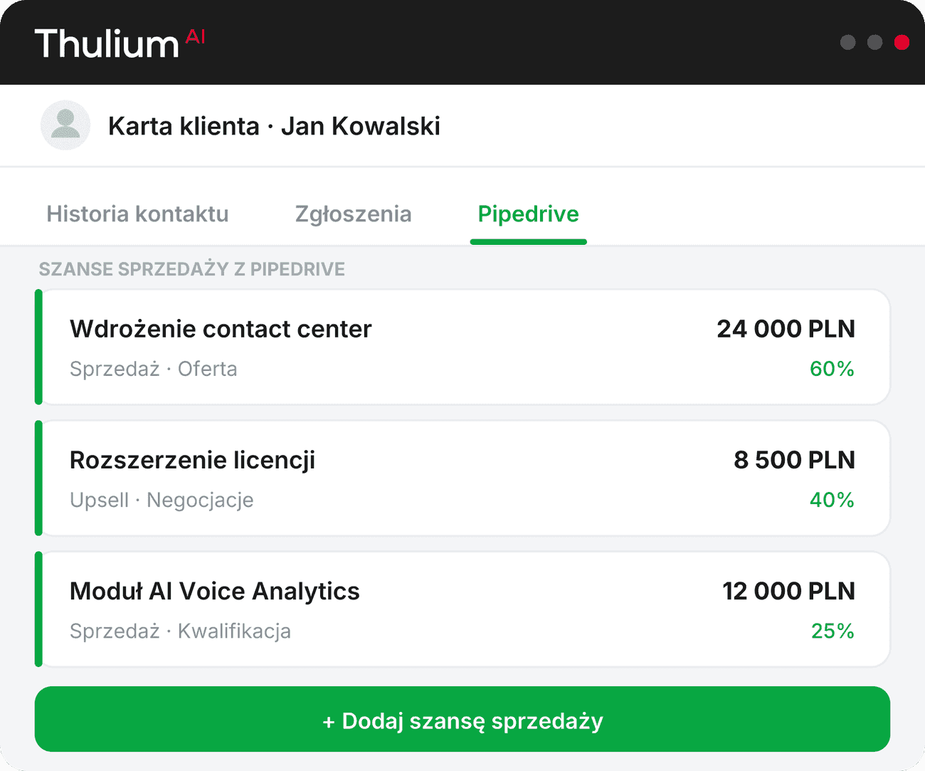jak zintegrować Thulim z Pipedrive?