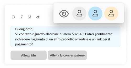 Agenti che esaminano la domanda