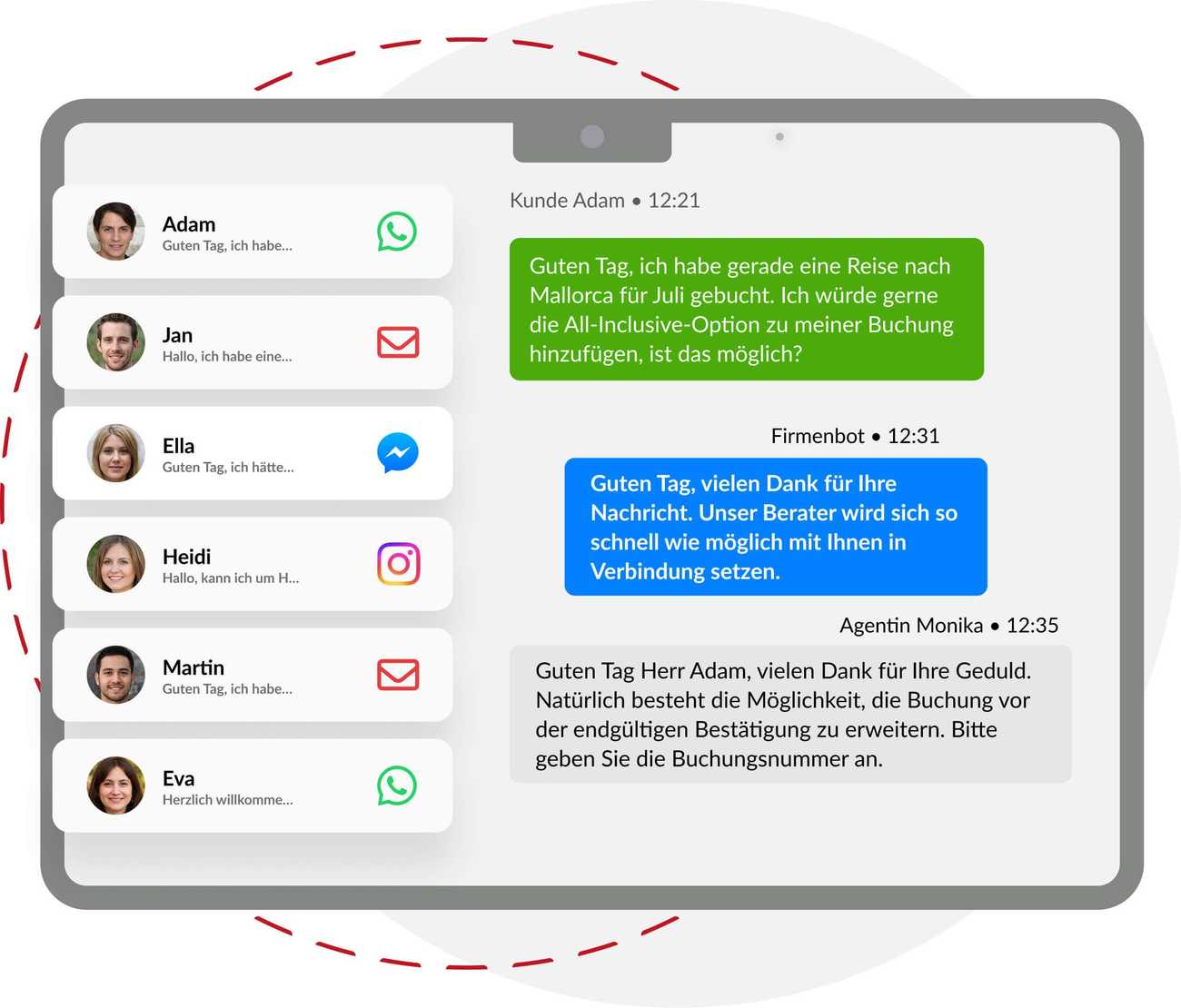 Alle Kundenkommunikationen an einem Ort